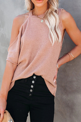 Fashion Casual Solid Patchwork O Neck T-Shirts