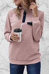 Casual Solid Patchwork Turtleneck Hoodies(7 Colors)