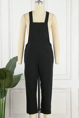 Casual Simplicity Solid Patchwork Loose Jumpsuits