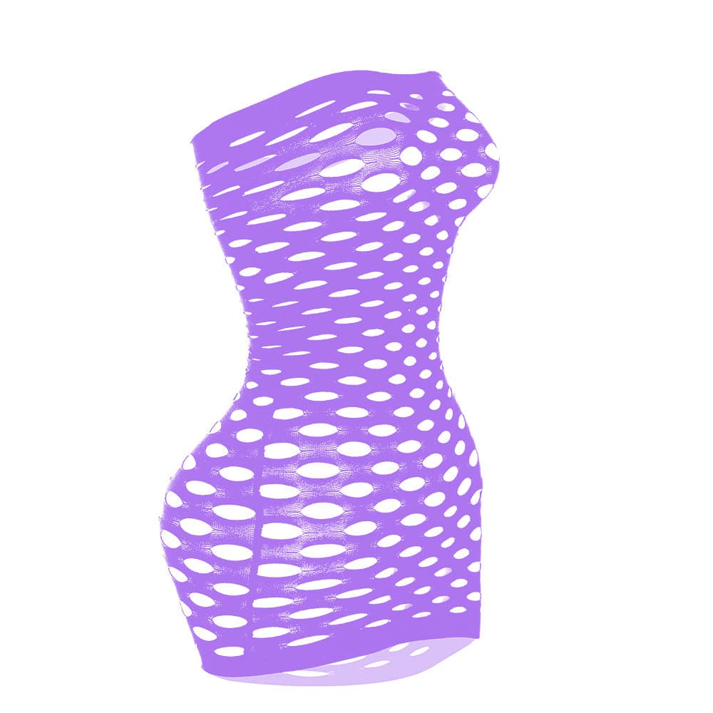 Hollow out net see through tube cut out mini dress