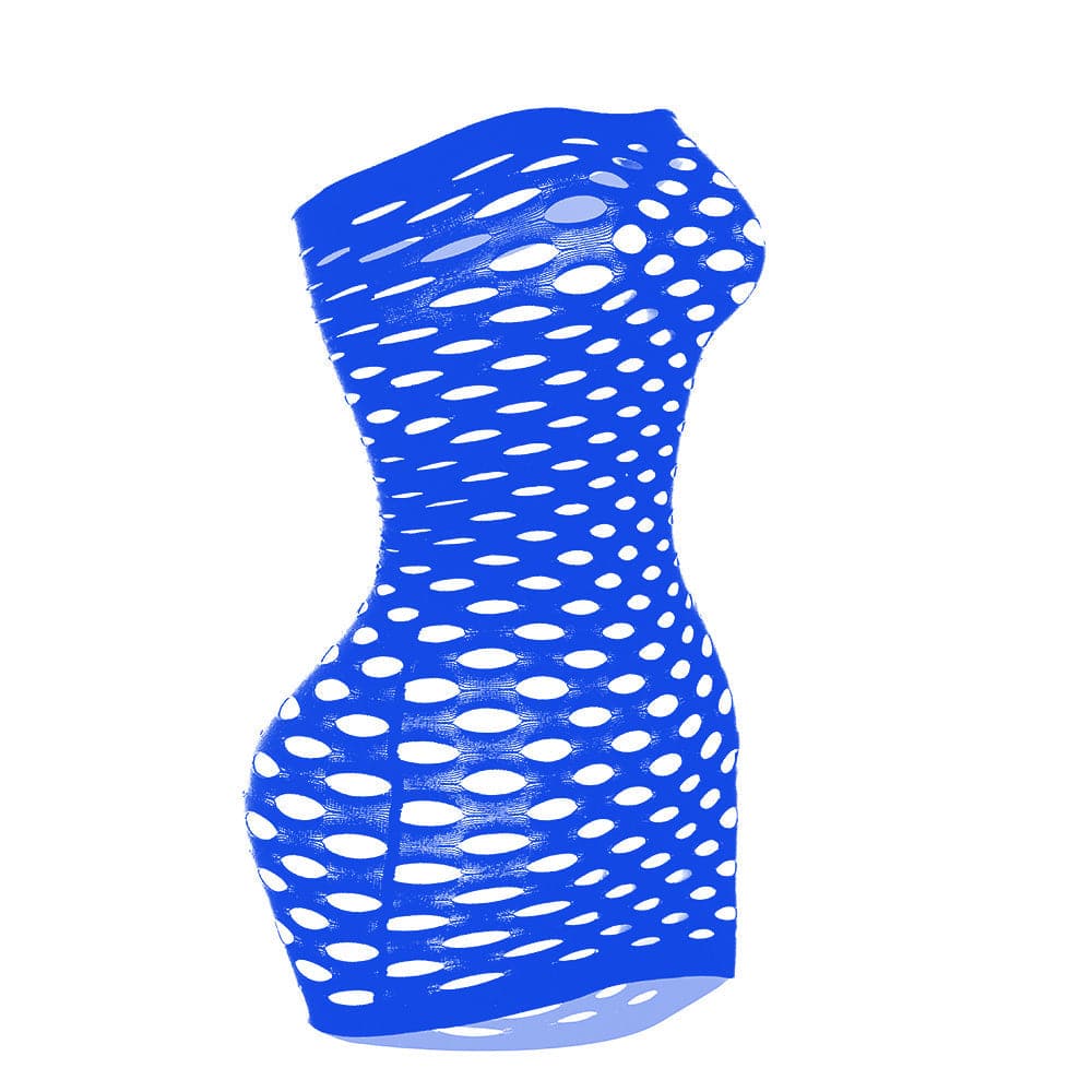 Hollow out net see through tube cut out mini dress