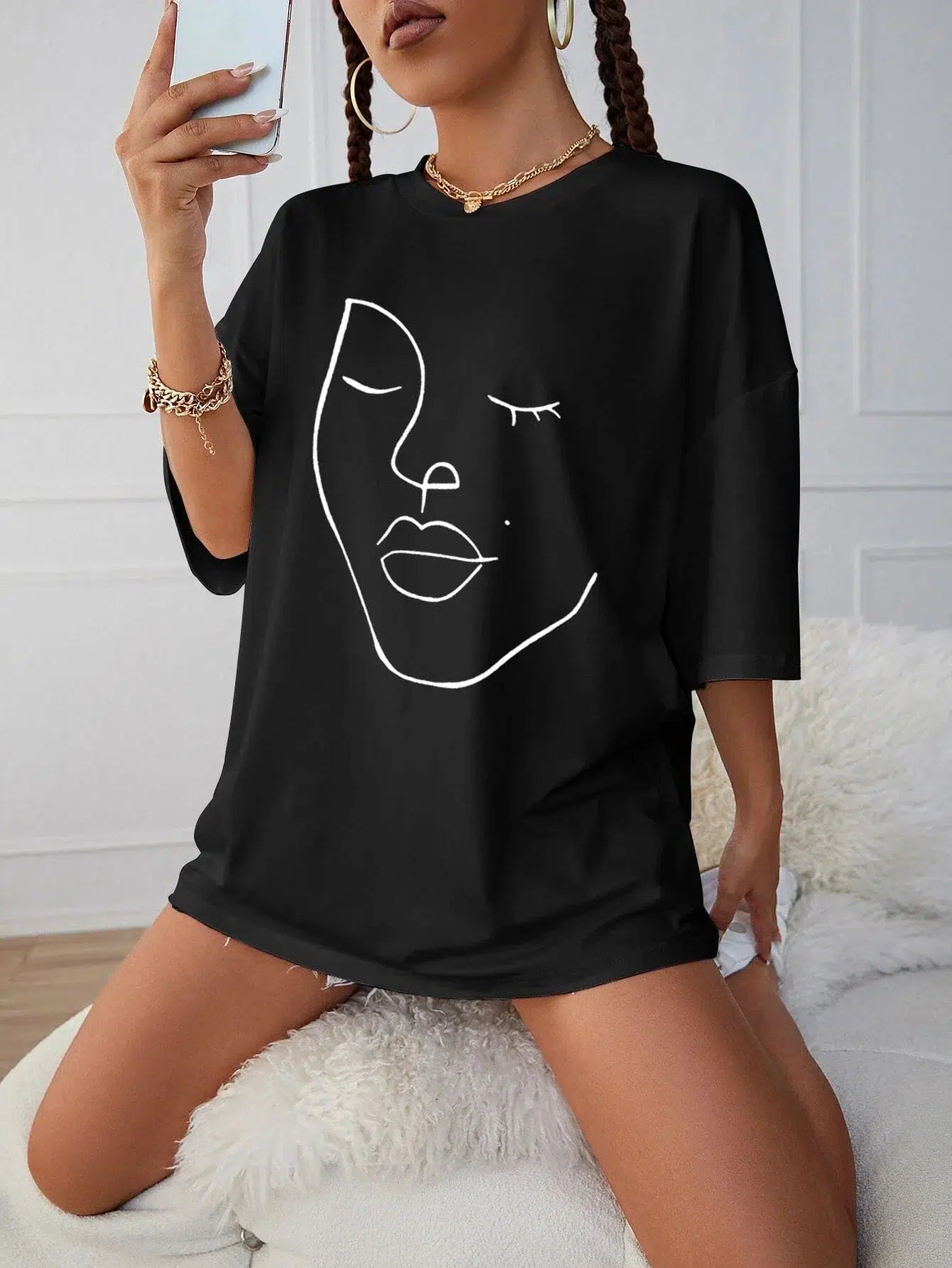 Abstract Woman Face Tee