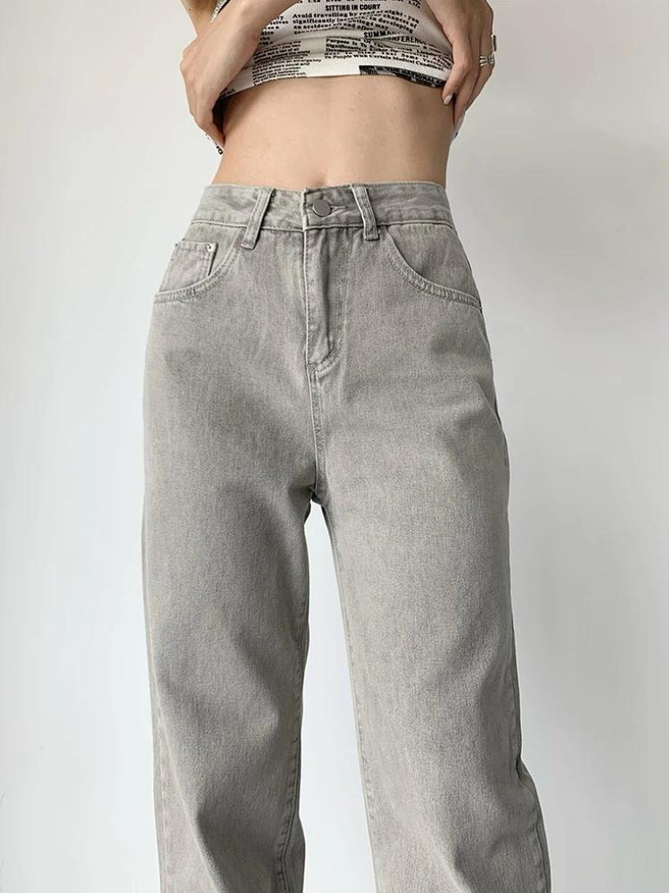 Acubi Straight Leg Gray Jeans