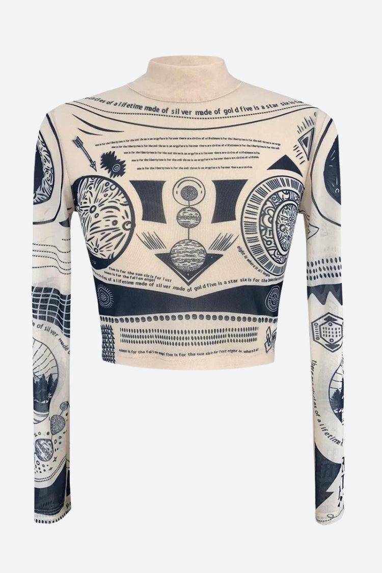 Ancient Egyptian Mystique Symbol Crop Top