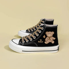 Bear Lace Up Canvas Shoes