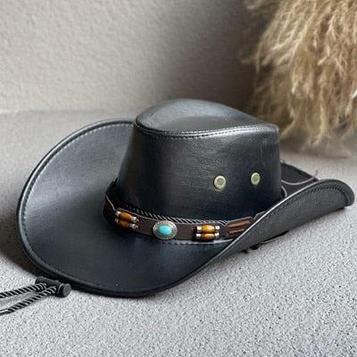 Cowgirl Adjustable Faux Leather Western Hat