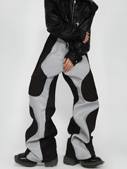 Cyberpunk Patchwork Wide Leg Pants