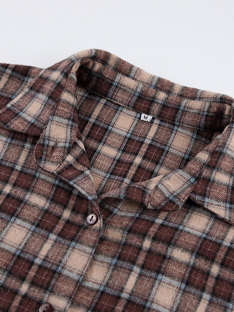 Dark Academia Plaid Shirt