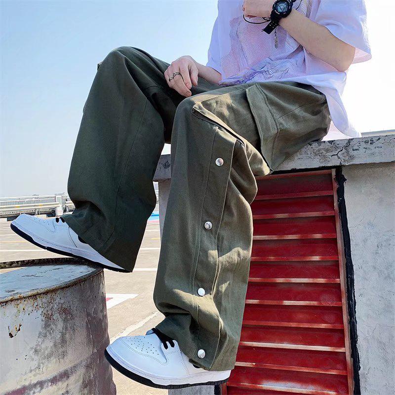 Elastic Waist Wide Leg Cargo Pants