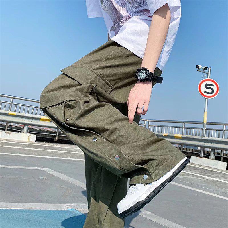 Elastic Waist Wide Leg Cargo Pants