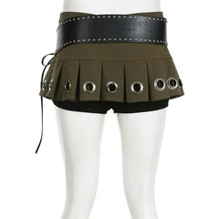 Grunge Belted Extra Mini Skirt