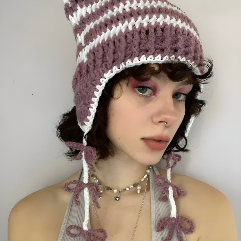 Kawaii Cat Ear Knitted Beanie