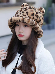 Leopard Ear Plush Hat