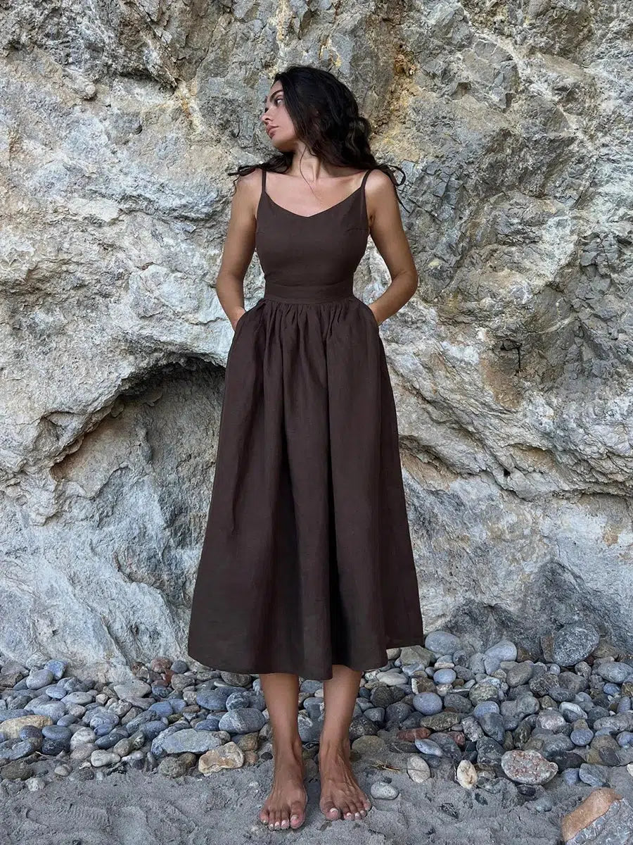 Linen Midi Dress