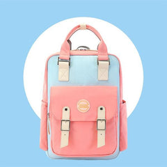 Multicolor Pastel School Backpack