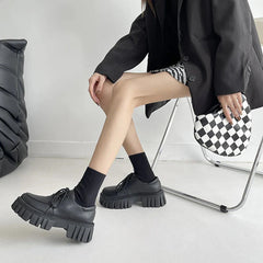 Soft Grunge Chunky Platform Oxford Shoes