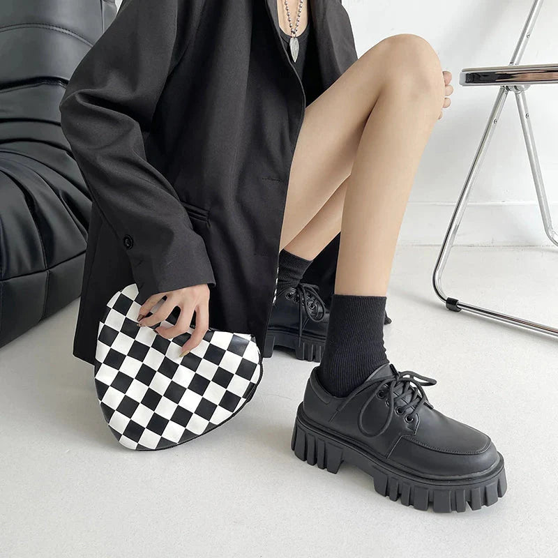 Soft Grunge Chunky Platform Oxford Shoes