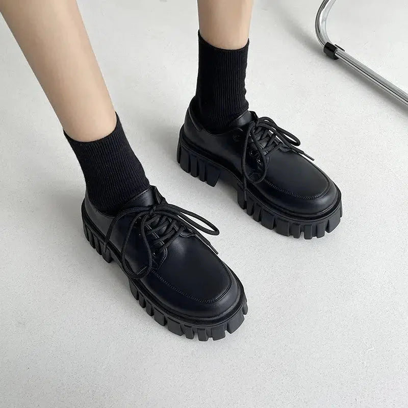 Soft Grunge Chunky Platform Oxford Shoes