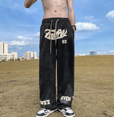 Star Patchwork Wide Leg Sweatpants
