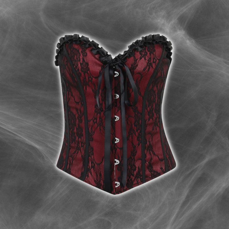 Victorian Goth Ribbon Detailed Corset Top