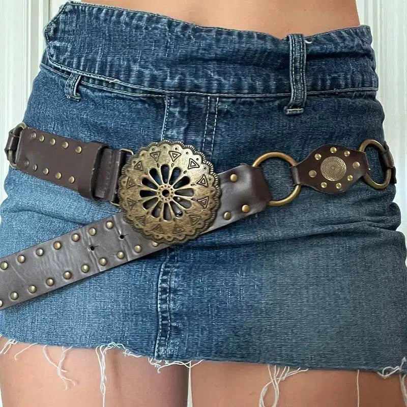 Vintage Ethnic Designed Buckle Belt