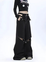 Y2K Cut Out Waist Pants