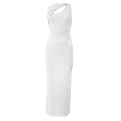 Hollow out solid knotted sleeveless irregular ribbed maxi skirt set- Final Sale