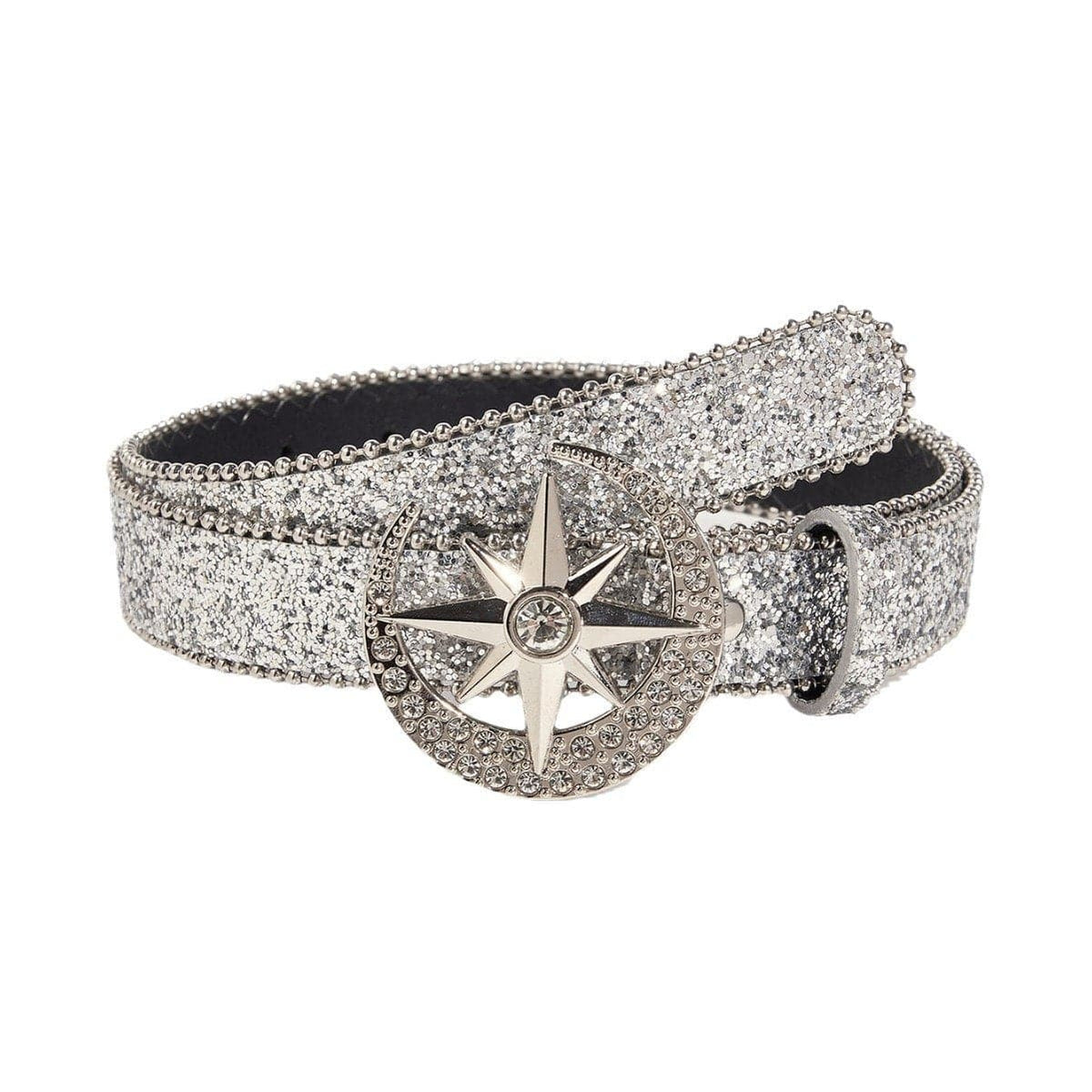 Moon star glitter beaded adjustable belt