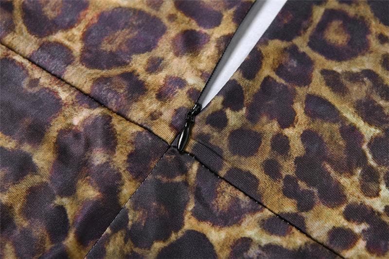 Leopard print zip-up backless cami jumpsuit