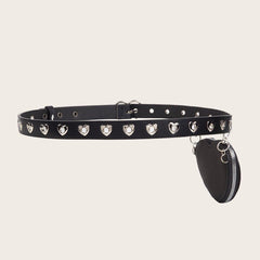 Heart hollow out bag adjustable belt