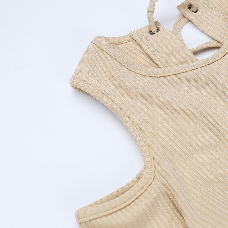 Long sleeve solid hollow out lace up self tie cut out mini dress
