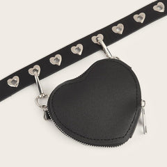 Heart hollow out bag adjustable belt