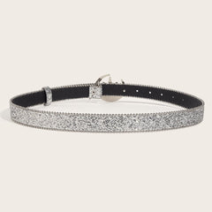 Moon star glitter beaded adjustable belt