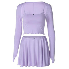Long sleeve gloves shrug 3 piece cami pant set