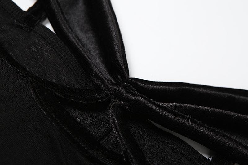 Hollow out v neck backless see through cami jumpsuit