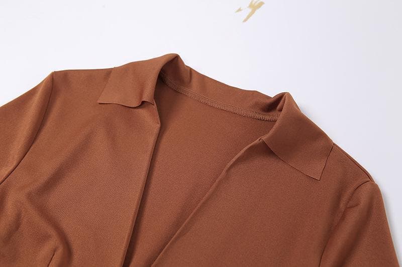 Long flared sleeve skirt set