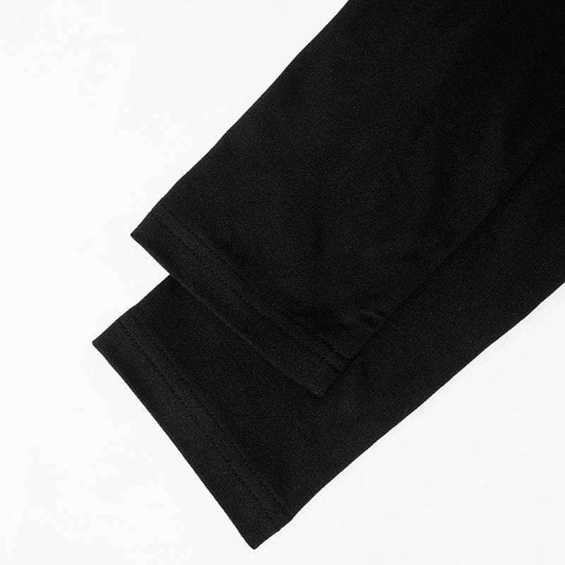 Long sleeve high neck stitch zip-up contrast top