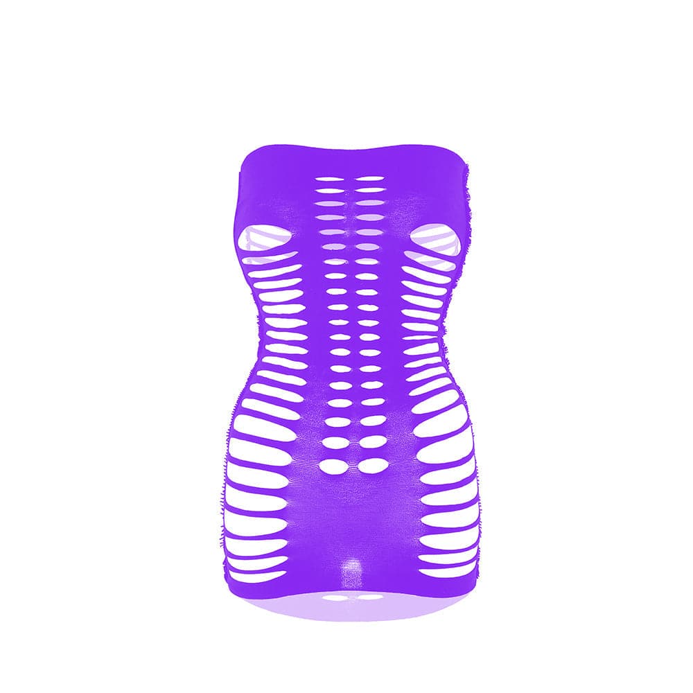 Hollow out backless solid tube cut out mini dress